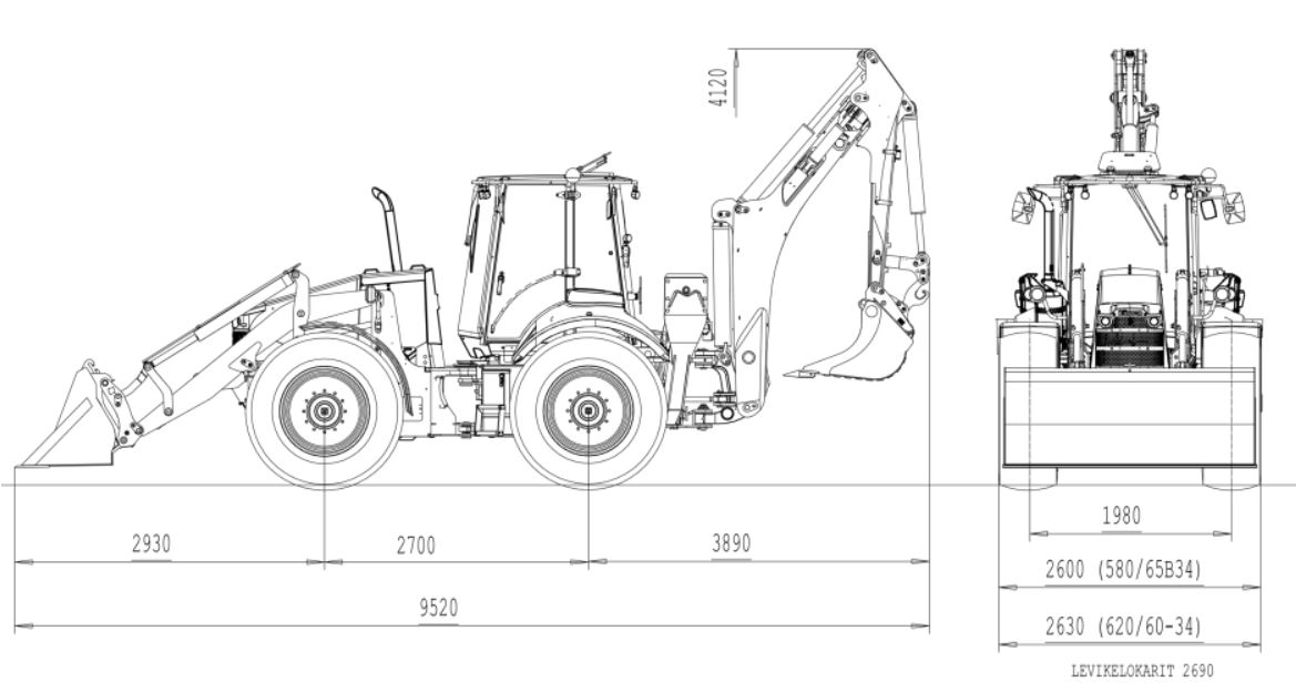 lannen trattori lundberg/  huddig backhoe Diagramm_8800k